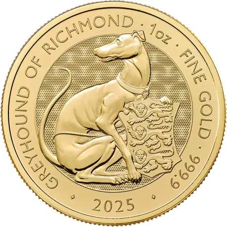 Zlatá mince Tudorovská zvířata - Greyhound of Richmond 2025, 1 oz