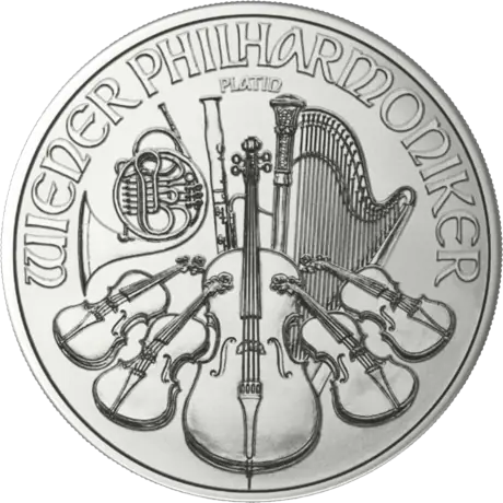 Platinová mince Vídeňští filharmonici 1/25 Oz 2025