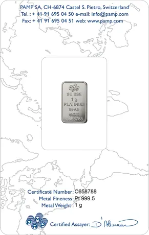 Platinový slitek Pamp Fortuna 1 g