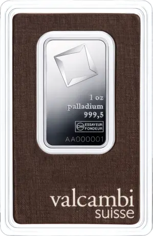 Palladiový slitek Valcambi 1 oz