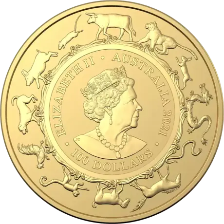 Zlatá mince Lunární série II - Rok Buvola 2021, 1 oz
