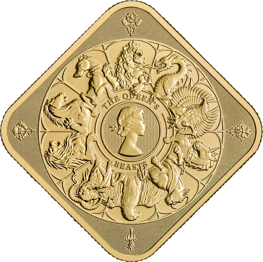 Zlatá mince Královnina zvířata - komplet, 1 oz