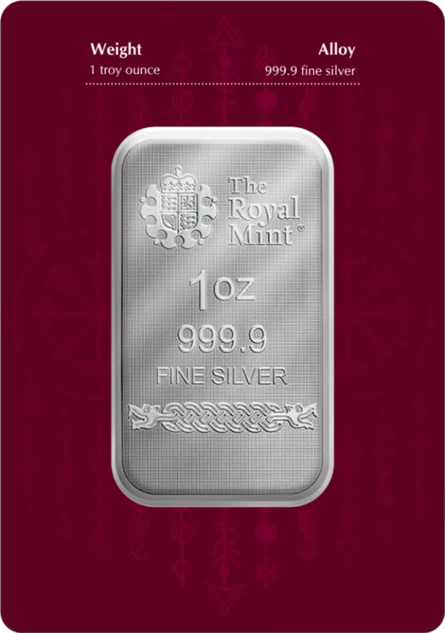 Stříbrný slitek Thor, Britská královská mincovna, 1 oz