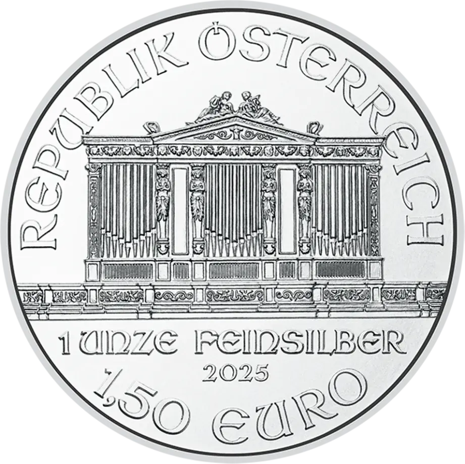Stříbrná mince Vídeňští filharmonici 2025, 1 oz