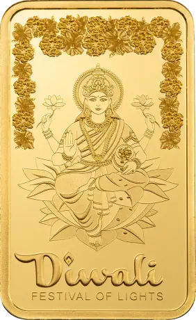 Zlatý slitek PAMP Diwali Lakshmi a Rangoli, 5 g