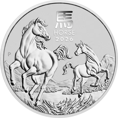 Stříbrná mince Rok koně 2026 1/2 Oz