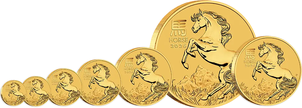 Zlatá mince Rok koně 2026 1 Oz