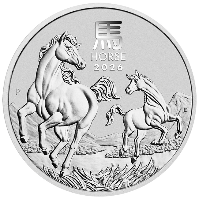 Stříbrná mince Rok koně 2026 5 Oz