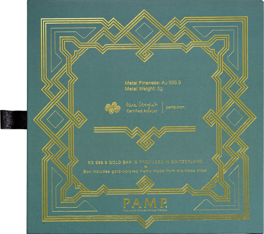 Zlatý slitek PAMP - Arabian Falcon s rámečkem, 5 g 