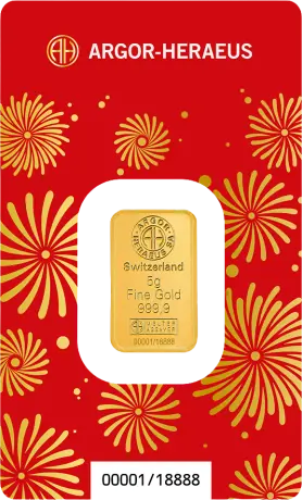 Zlatý slitek Argor Heraeus - Rok koně 2026, 5 g