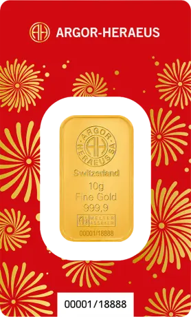 Zlatý slitek Argor Heraeus - Rok koně 2026, 10 g