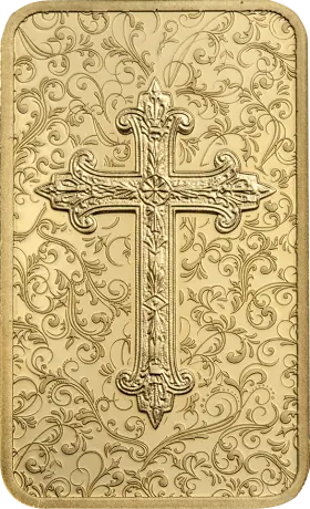 Zlatý slitek PAMP Křesťanský kříž, 5 g