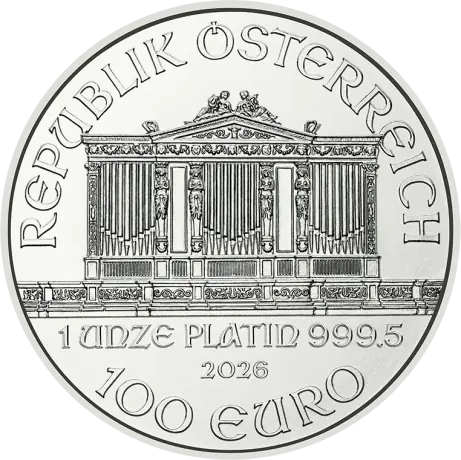 Platinová mince Vídeňští filharmonici 2026, 1 oz