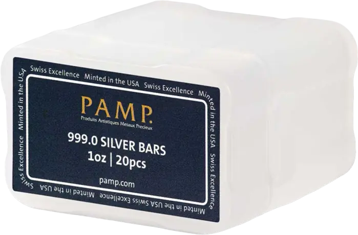 Stříbrný slitek PAMP - USA, tuba 20 x 1 oz