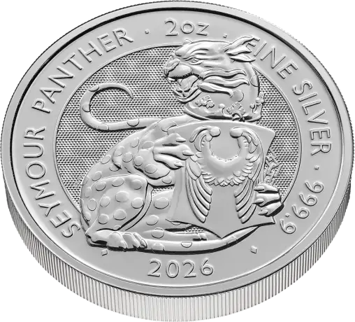 Stříbrná mince Tudorovská zvířata - Seymour panter 2026, 2 oz