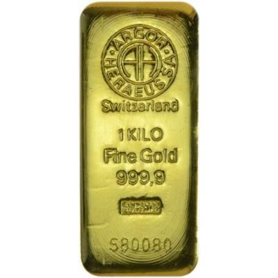 Zlatý slitek Argor Heraeus, 1000 g