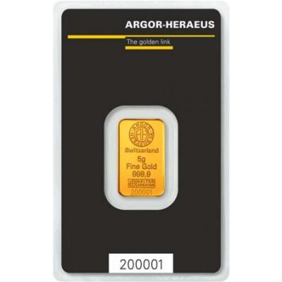 Gold bar Argor Heraeus 5 g