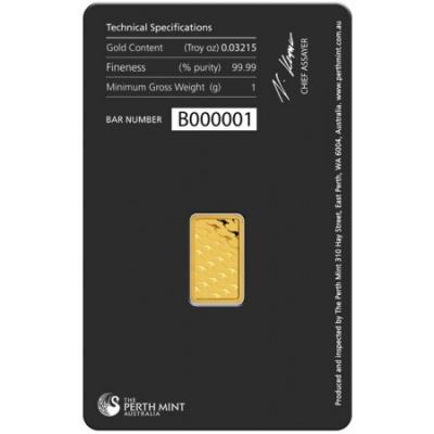 Gold bar Perth Mint 1 g