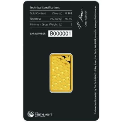 Gold bar Perth Mint 5 g