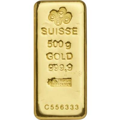 Zlatý slitek PAMP Suisse 500 g (litý)