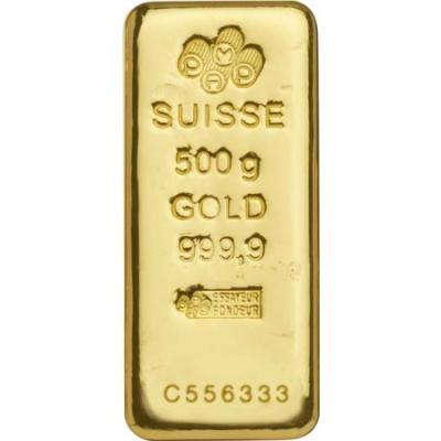 Zlatý slitek PAMP Suisse, 500 g (litý)