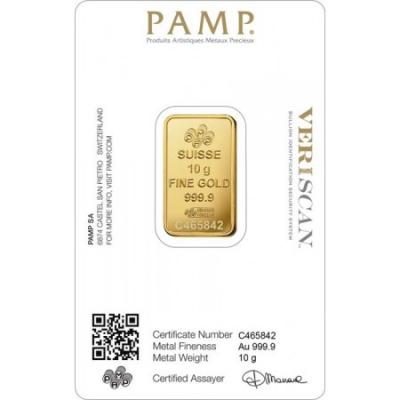 Zlatý slitek PAMP Fortuna 10 g
