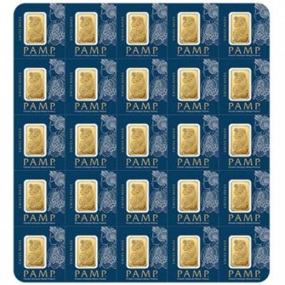 Zlatý slitek PAMP Fortuna, 25 x 1 g 