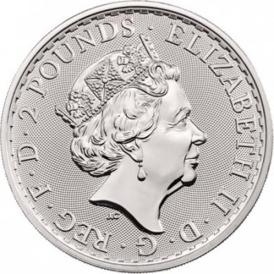 Stříbrná mince Británie 1 Oz