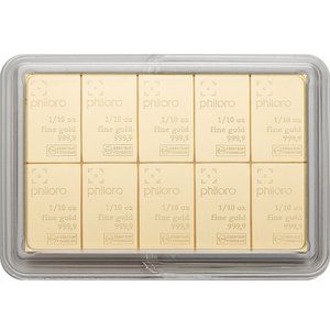 Zlatý slitek Philoro 1 oz Combibar  (10 x 1/10 oz)