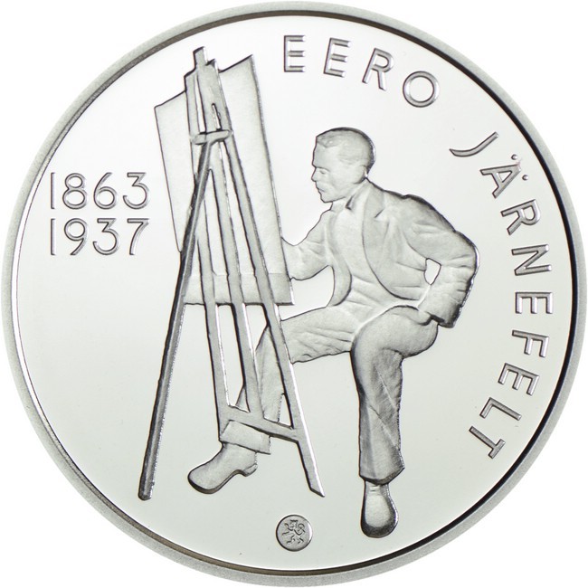 10 Euro Stříbrná mince Eeno Järnefelt PP