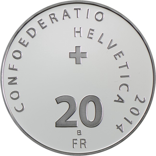 20 frank Stříbrná mince Švýcarská hlídka PP