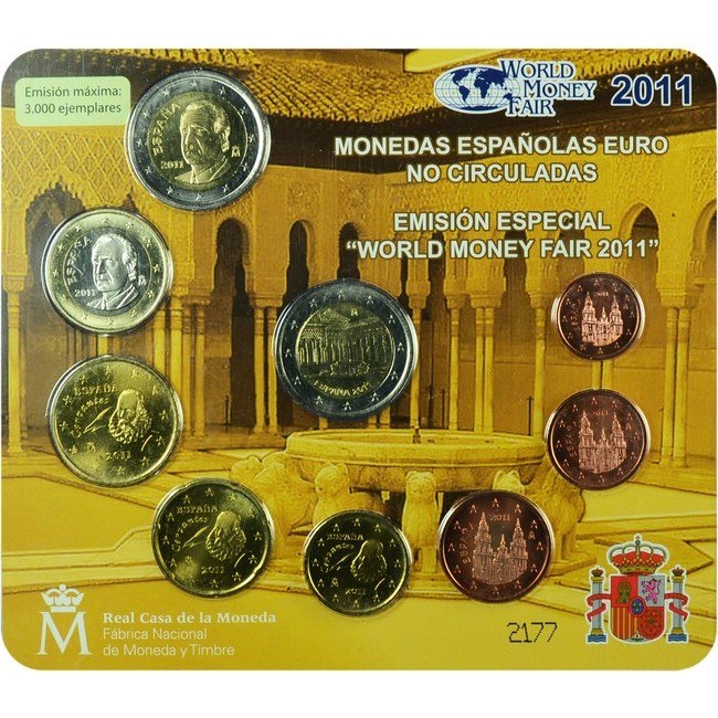 Set Španělsko - 2011 Světový peněžní veletrh, CuNi