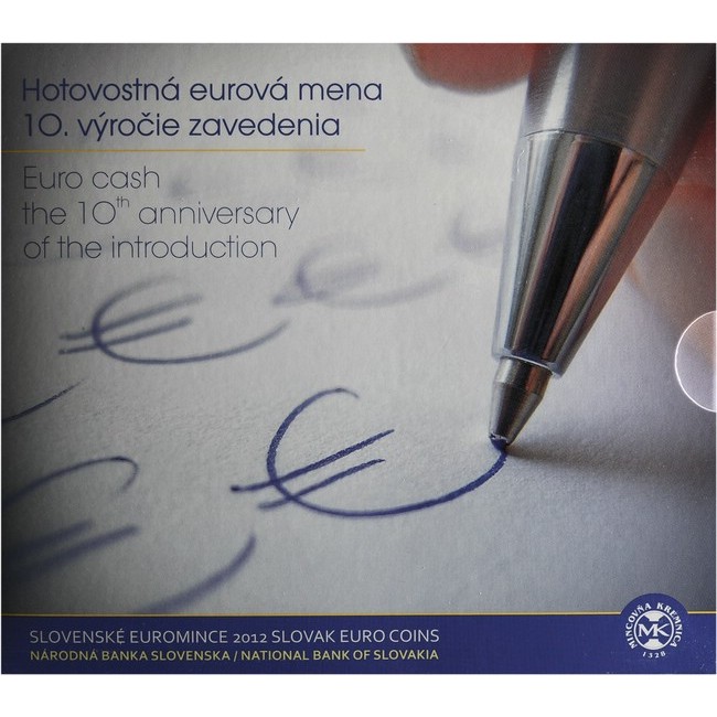 3.88 Euro CuNi kurz set Slovensko: 2012 - 10 let Eura OSN