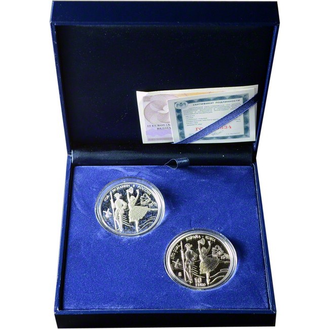 10 Euro Sada stříbrných mincí Duální rok - Španělsko / Rusko 