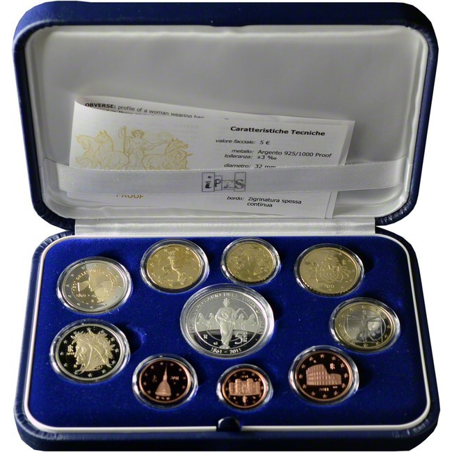 Sada mincí 150 let italské jednoty 2011, stříbro