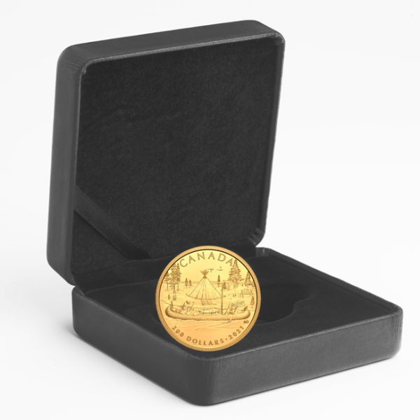 200 dolar Zlatá mince Obchod s kožešinami - 4. vydání ze série Raná historie Kanady