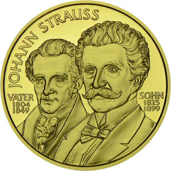 Johann Strauss - otec a syn, zlatá mince