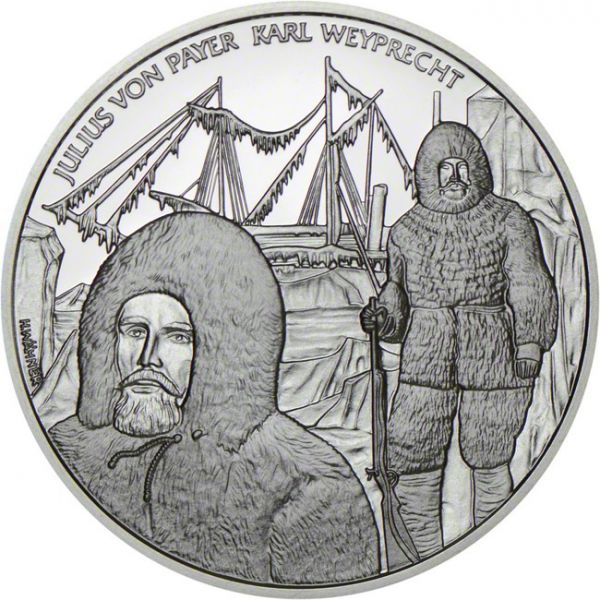 20 Euro Stříbrná mince Polární expedice Tegetthoff PP