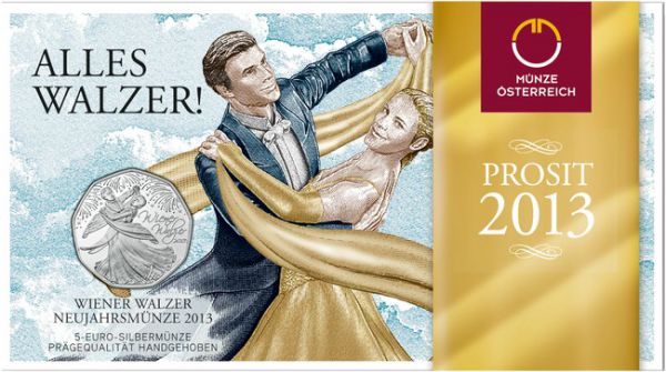 Novoroční stříbrná mince 2013 - Vídeňský valčík