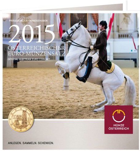 Oficiální sada rakouských mincí 2015 - Španělská jezdecká škola