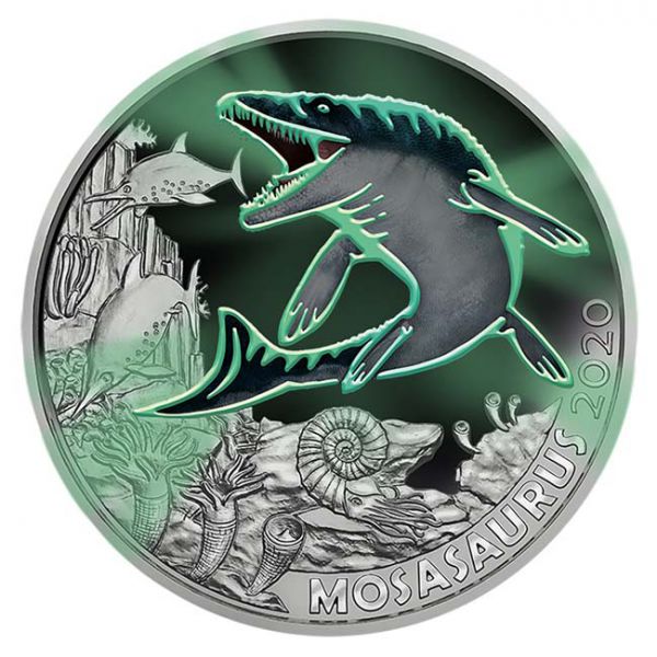 3 Euro CuNi Mosasaurus Hoffmanni
