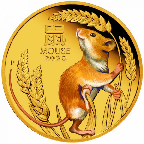 Lunární rok myši - barevný reliéf