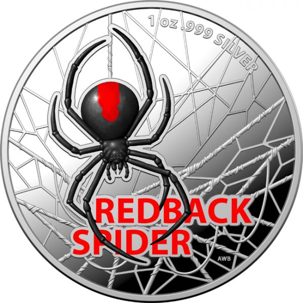 Stříbrná mince Pavouk s červeným hřbetem 1 Oz