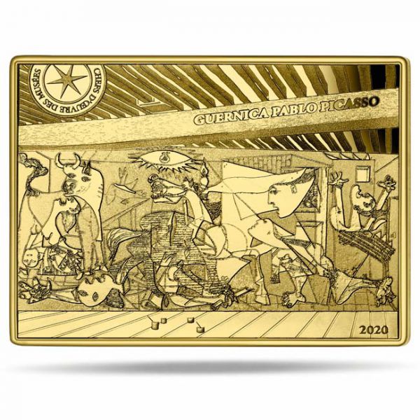 Obraz od Pabla Picassa - Guernica , zlatá mince