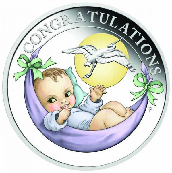 0,50 dolar Stříbrná mince Novorozenec