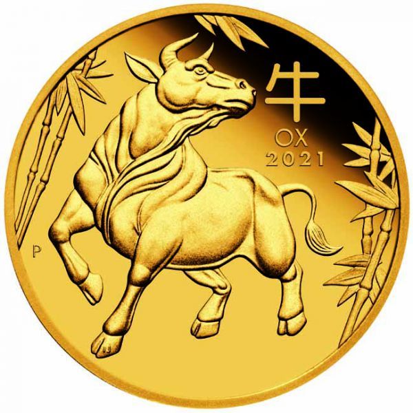 15 dolar Zlatá mince Rok buvola 1/10 Oz