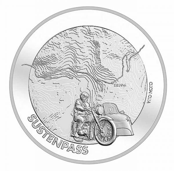 20 frank Stříbrná mince Průsmyk Susten UN