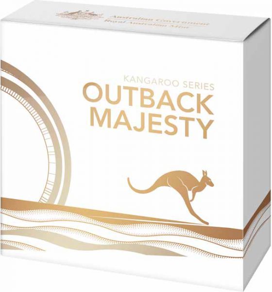 Klokan - Outback Majesty 2021, 1 oz stříbra v etuji
