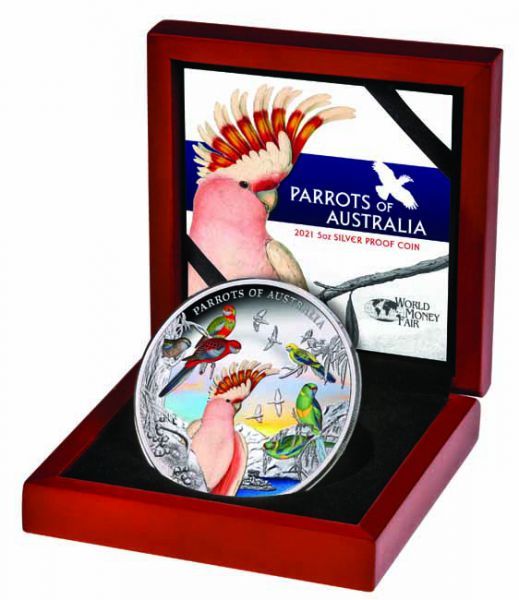 10 dolar Stříbrná mince Papoušci Austrálie 5 Oz