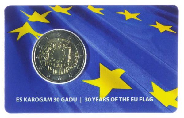 2 Euro CuNi 30 let evropské vlajky UN